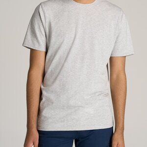 American Tall The Essential REGULAR-FIT Crew-Neck Men's Tall Tees in Grey Mix Si